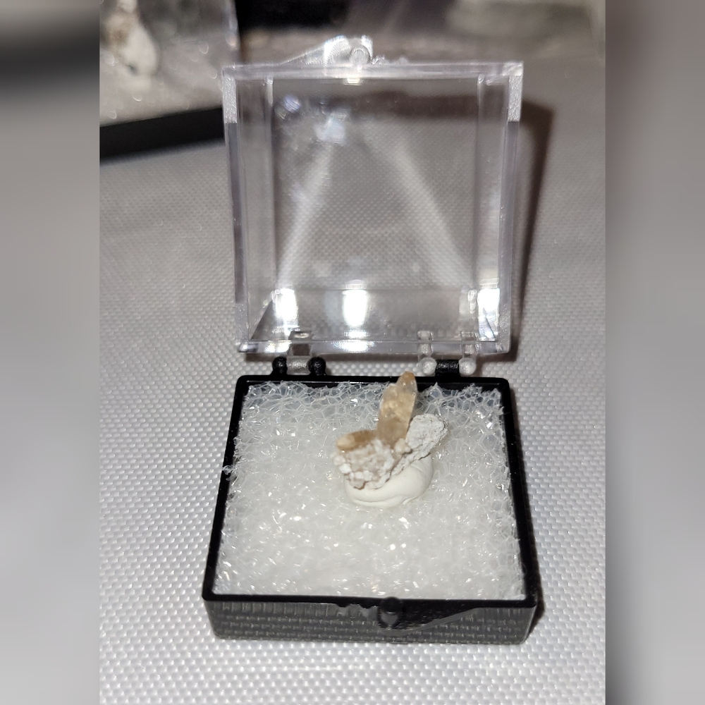 Rare Twin Solar Wind Mine Pink Topaz on Rhyolite Topaz Matrix with Bixbyite